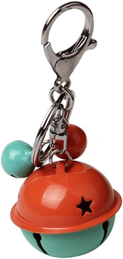 Scrox 1Pcs Key Ring Keychains Christmas Bell Design Key Clasp Keyring Key Buckle for Phone Handbag Purse Metal Pendant Gift Accessories for Girls Ladies