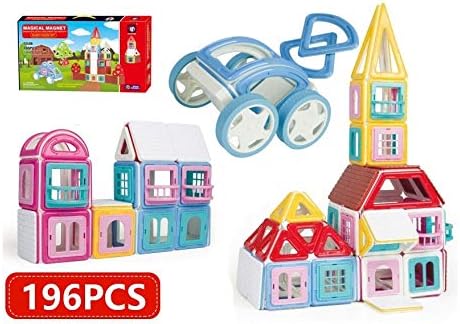 Powerpak Xinbida Magical Magnet 3D Puzzle Magnetic Building Blocks Construction Learning Educational Toy Set for Toddlers / Kids (196 pcs (722))