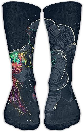 Man Astronaut Dream Jellyfish Ankle Dress Long Sock Comfy High Athletic Sock For Men