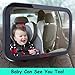 Best Baby Car Mirror Safest Travel - Rear Facing Car Seat Mirror Sized for Tiny Tots Thru Tall Toddlers, USA CRASH-TESTED, Crystal Clear, Shatterproof, Gorgeous Gift Box, Two FREE GIFTS Cleaning Cloth & Newborn Fun Facts eBook