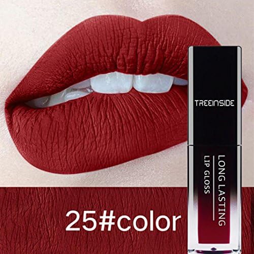 Eletty Sexy Color-saturated Lip Gloss Matte Waterproof Fade-resistant Lipstick Party Dating (G)