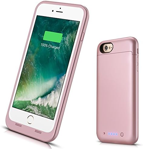 iPhone 7/iPhone 8 Battery Case, VinPone Rechargeable Extended iPhone 7 8 Battery Portable Charger for iPhone 7, iPhone 8 (4.7inch) Power Charging Case Pack Juice Bank -Rose Gold