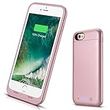 iPhone 7/iPhone 8 Battery Case, VinPone Rechargeable Extended iPhone 7 8 Battery Portable Charger for iPhone 7, iPhone 8 (4.7inch) Power Charging Case Pack Juice Bank -Rose Gold