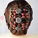 Butterfly Magic Wood Beads Double EZ Hair Comb Clips Hair Slide Combs Stretchy Women Hair Accessories