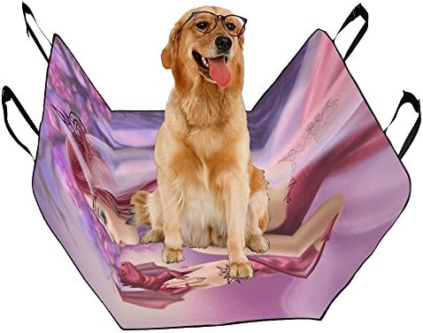 Unique Debora Custom Waterproof Oxford Pet Car Seat Dog Hammock 55.19x43.31 Inch Beautiful Fantasy Woman Queen And Red Dragon PBS-16