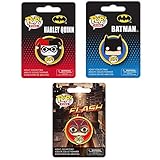 Funko POP DC Comics Pin Batman - The Flash - Harley Quinn - 3pc set