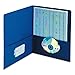 Smead Two-Pocket Heavyweight Folder, Paper Folders with Pockets, Letter Size, Dark Blue, 25 per Box (87854)