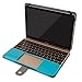 MOSISO PU Leather Case Compatible with MacBook 12 inch Case A1534 with Retina Display 2017 2016 2015 Release, Book Folio Protective Stand Cover Sleeve, Blue