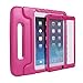 HDE Case for iPad Air 2 - Kids Shockproof Bumper Hard Cover Handle Stand with Built in Screen Protector for Apple iPad Air 2-2014 Release 2nd Generation (Hot Pink)