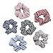 6Pack Women Polka Dot Hair Scrunchies Chiffon Elastic Holder Women Daily Hair Accessories