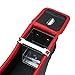 niceEshop(TM) Console Side Pocket, Leather Car Seat Gap Catcher with Coin Organizer and Cup Holder, Black and Red, 1Pcs, Left