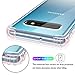 Hocase Galaxy S10 Case, Clear Hard Plastic Back Cover+Shockproof TPU Rubber Bumper Corners Hybrid Slim Protective Case for Samsung Galaxy S10 (SM-G973U) 6.1-inch 2019 - Rose Gold