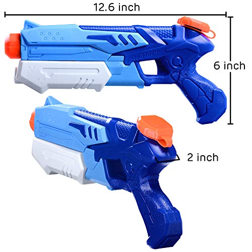 HITOP Water Guns for Kids 2 Pack Super Soaker Water Blaster Squirt Guns 300CC Toy Summer Swimming Pool Beach Sand Outdoor Water Fighting Play Toys Gifts for Boys Girls Children