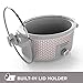 BLACK+DECKER SC3007D Slow Cooker, 7 Quart, Dial Control, Purple & Silver Leaf Pattern