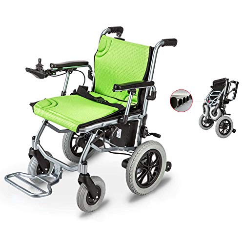 Lightweight Wheelchair, Electric Wheelchair Open/Fold in 1 Second Lightest Most Compact Power Chair Drive with Electric Power Or Manual Wheelchair Up To 12 Miles Range for Disabled Elderly