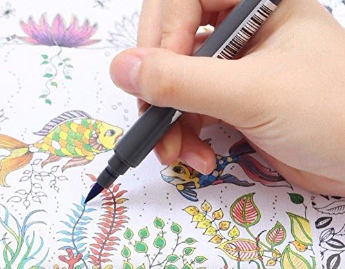 IDEELAND PRO Dual Tip Brush Pens with Fine-liner Tip 0.4mm Art Marker (48 Unique Colors Set)