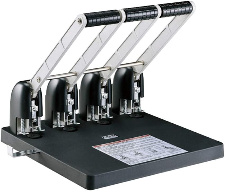 Hnks Puncher 4-hole Punching Machine Manual Punching Machine (drilling 150 Pages) Comfortable handle with super metal design