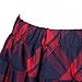 Women's Elastic Waist Plaid Pleated Skirt Tartan Skater School Uniform Mini Skirts (Series 1 red, Medium)