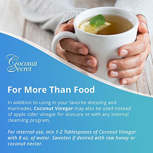 Coconut Secret Raw Coconut Vinegar - 1 Gallon - Rich in Vitamins & Amino Acids - Organic, Vegan, Non-GMO, Gluten-Free, Kosher - Keto, Paleo, Whole 30 - 256 Servings - Thumbnail 6
