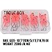 TROUTBOY Round Jig Head, 25Pcs Ultrahead Bullet Jig Fishing Hook Jigheads Set, with Plastic Fishing Box, for Soft Bait Lure Freshwater Saltwater Fishing (Red)