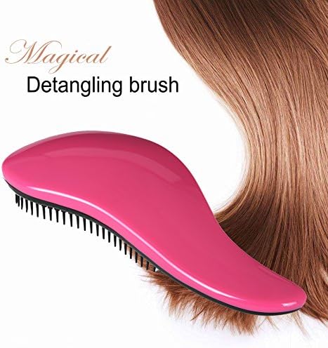 AngelFlipped Detangling Brush, Glide the Detangler Through Tangled Hair Lightweight Attractive and Durable Comb or Brush, for Women, Girls, Men and Boys, Use in Dry and Wet hair (pink)