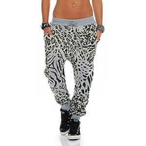 malito dames sweatpants in Leopaard design | Sportbroek met ristsluiting | Baggy om te dansen | Joggingbroek 3344