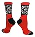 MadSportsStuff Basketball Socks with Player on Camo Athletic Crew Socks (Red/Black Camo, Medium)