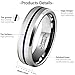 HSG Tungsten Carbide Rings for Men Wedding Band 6mm Central Blue Line