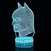 LED Superhero 3D Optical Illusion Smart 7 Colors Night Light Table Lamp with USB Power Cable (Batman)