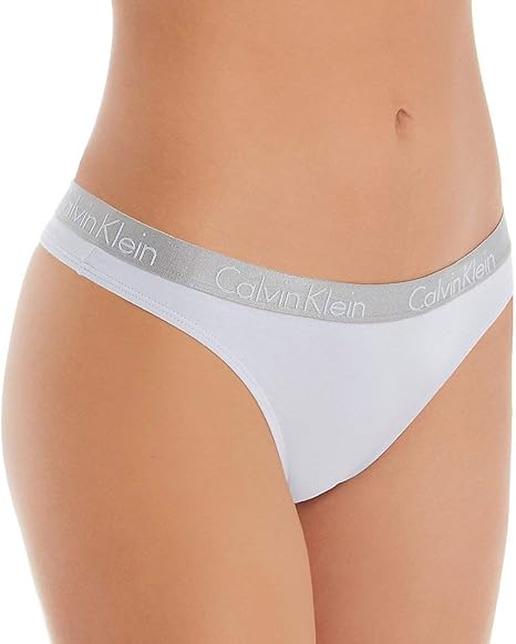 Calvin Klein Radiant Tanga de algodón para mujer - - S: Amazon.es: Ropa y accesorios