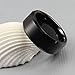 Mens Black Wedding Bands 8mm Tungsten Carbide Rings for Men Wedding Rings for Him Matte Finish Comfort Fit