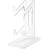 Heran 2-Tier Controller and Headset Stand – Acrylic Game Stand Compatible with PS5, Xbox, Space-Saving Display, Universal Holder for Controller & Headset,Clear Design