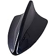 Possbay Glossy Black Car Decorative Shark Fin Antenna with Adhesive Tape ABS Plastic Universal Fit Decorative Cover Accessories (Black)