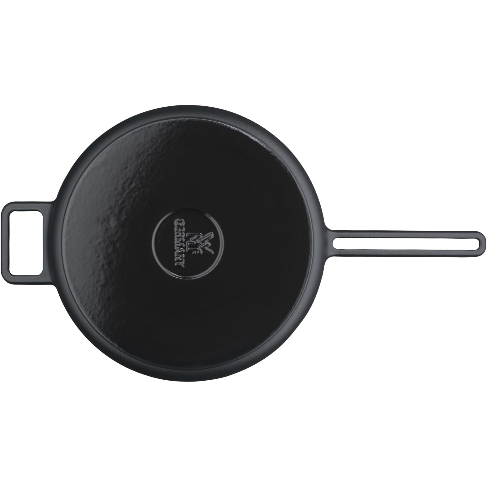 WMF Flavour Schmorpfanne 28 cm Induktion, Servierpfanne, Gusseisen Pfanne Induktion, Gusseisen emailliert, hoher Rand, backofenfest, moderne Eleganz, schwarz 5