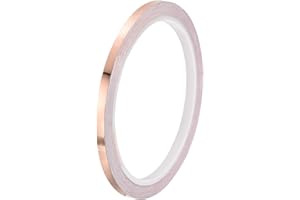 PATIKIL Copper Tape 0.2 Inch x 11 Yards 0.05 Thick Copper Foil Tape Single Sided Conductive Adhesive EMI Shielding for Electronics, Circuits, Grounding