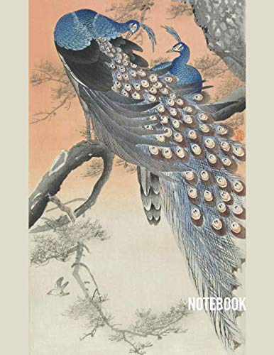 Notebook: Peacock Vintage Design Theme Cover Journal Cahier Large: 8.5 x 11 100 Lined Pages Notebook for Notes, Ideas, Observations