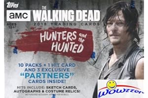 2018 Topps The Walking Dead The Hunters and the Hunted EXCLUSIVE Factory Sealed Retail Box with ONE HIT! Look for New Autograph Signers, Sketch Cards, Relic Cards & Costume Pieces! WOWZZER!