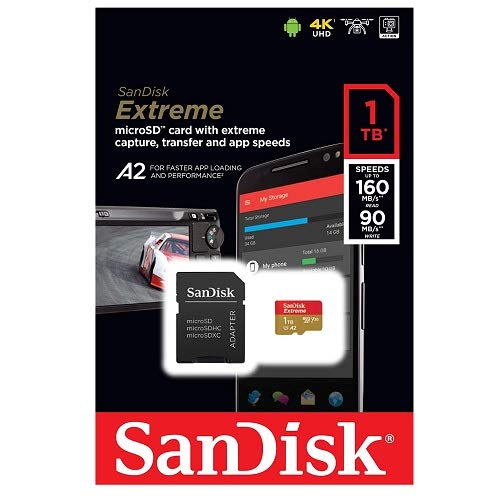 SanDisk Extreme 1TB MicroSD Memory Card for DJI Mavic Mini 2 Drone