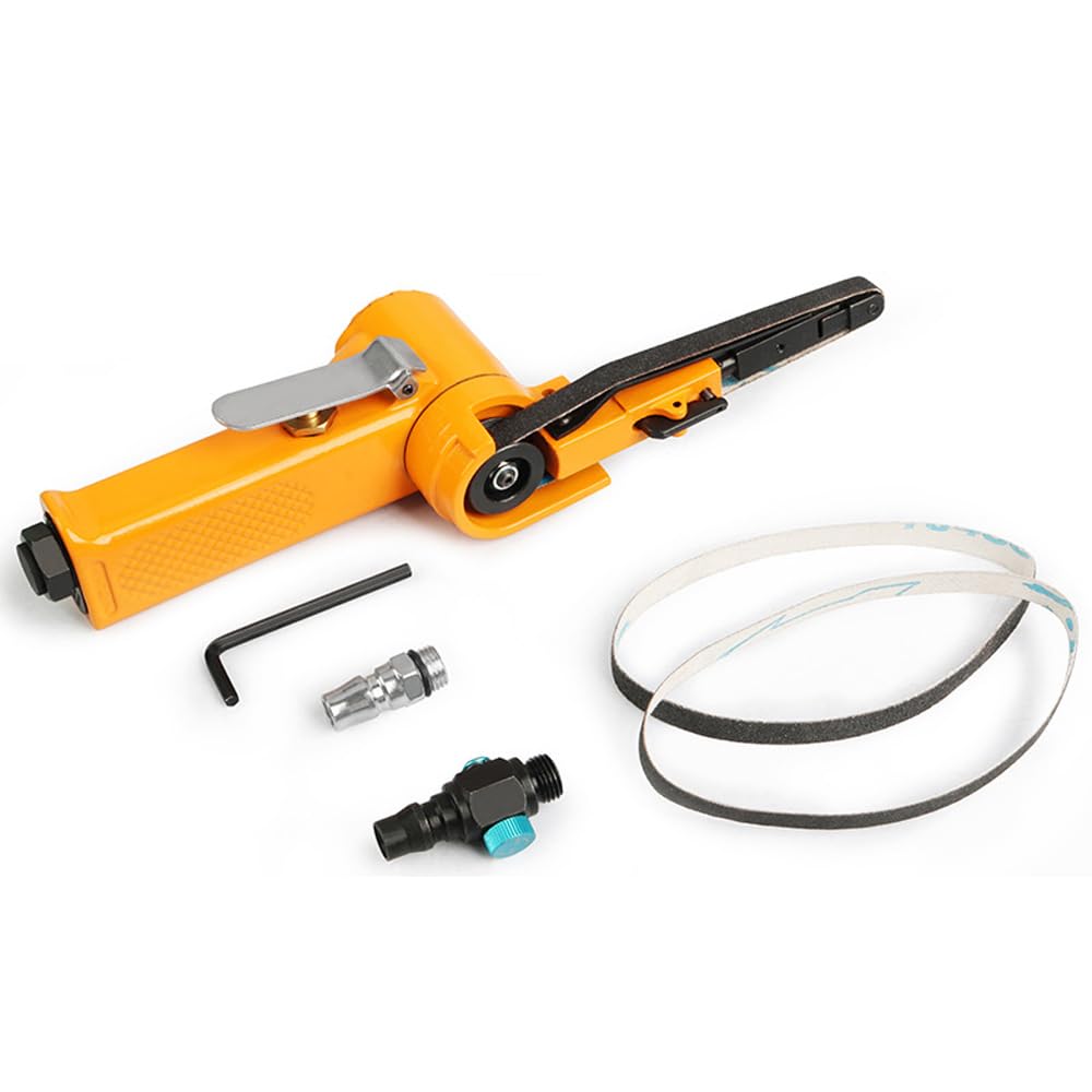 Mulcort Power Belt File,Detailing Belt Sander attachments for Angle Grinder,Rust Removal and Deburring Polishing Machine,Sanding Grinder File with Speed Control Connector(Type A) 10mm * 330mm