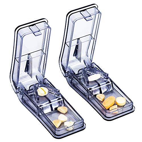 Pill Cutter and Splitter with Dispenser Pill Splitter, Cuts Pills
