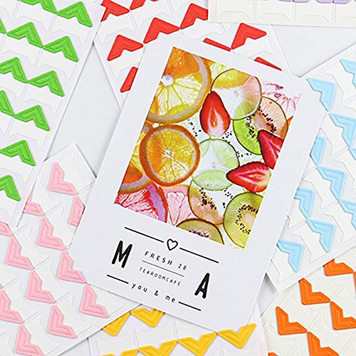 20 Sheets Photo Corners Stickers, VEINARDYL 20 Colors 696 Count Self