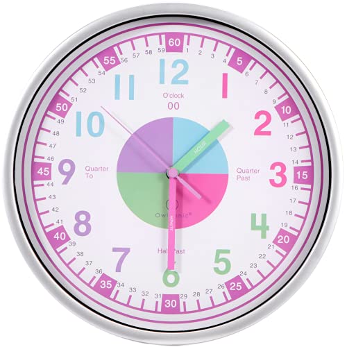 OWLCONIC Telling Time Teaching Clock for Kids Clock Analog Clock for