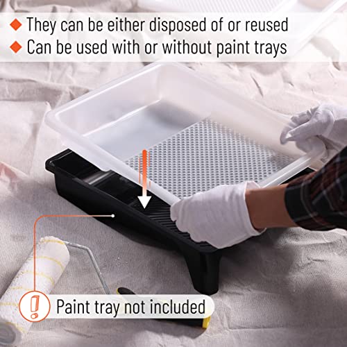 Bates Paint Tray Liner, 4 Inch, 12 Pack, Small Paint Tray, Paint