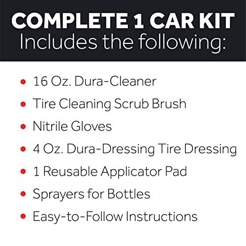 DuraDressing Total Tire Kit, Single Car Kit Tire Dressing and