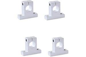 feedal 4pcs SK20 Aluminum Ball Bearing Linear Motion Rail Clamping Guide Support for 20mm Shaft