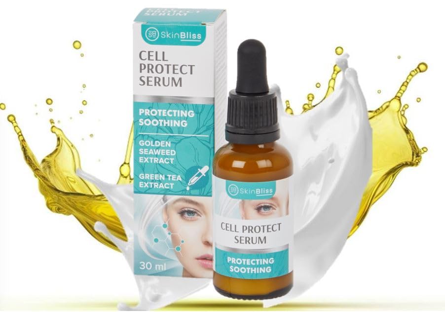 SkinBliss Cell Protect Serum, Vegan Face Serum with Golden Seawed Extract, Green Tea Extract for Protecting and Soothing Skin, 30 ml
