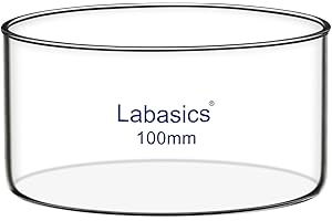 Labasics Crystallizing Dish, No Spout Flat Bottom Thick-Walled High Borosilicate Glass Crystallizing Dishes for Crystallizati