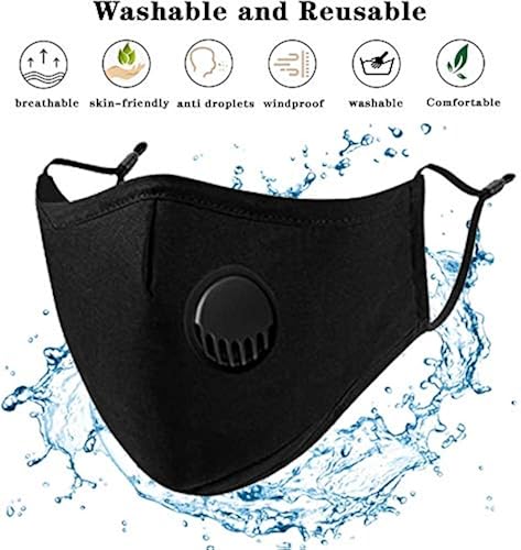 Reusable Cloth Face Mask With PM2.5 Filter & Breathing Valve – Washable, Comfortable, Multi-Color 4 thumbnail image
