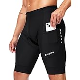 Bikewa Padded Bike Shorts for Men 4D Cycling Road Riding Biking Padding Bicycle Shorts with Phone Pockets