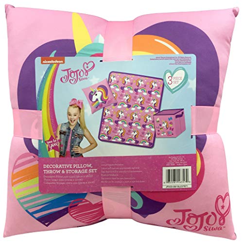 Jay Franco Nickelodeon JoJo Siwa 3 Piece Storage Set Includes Plush